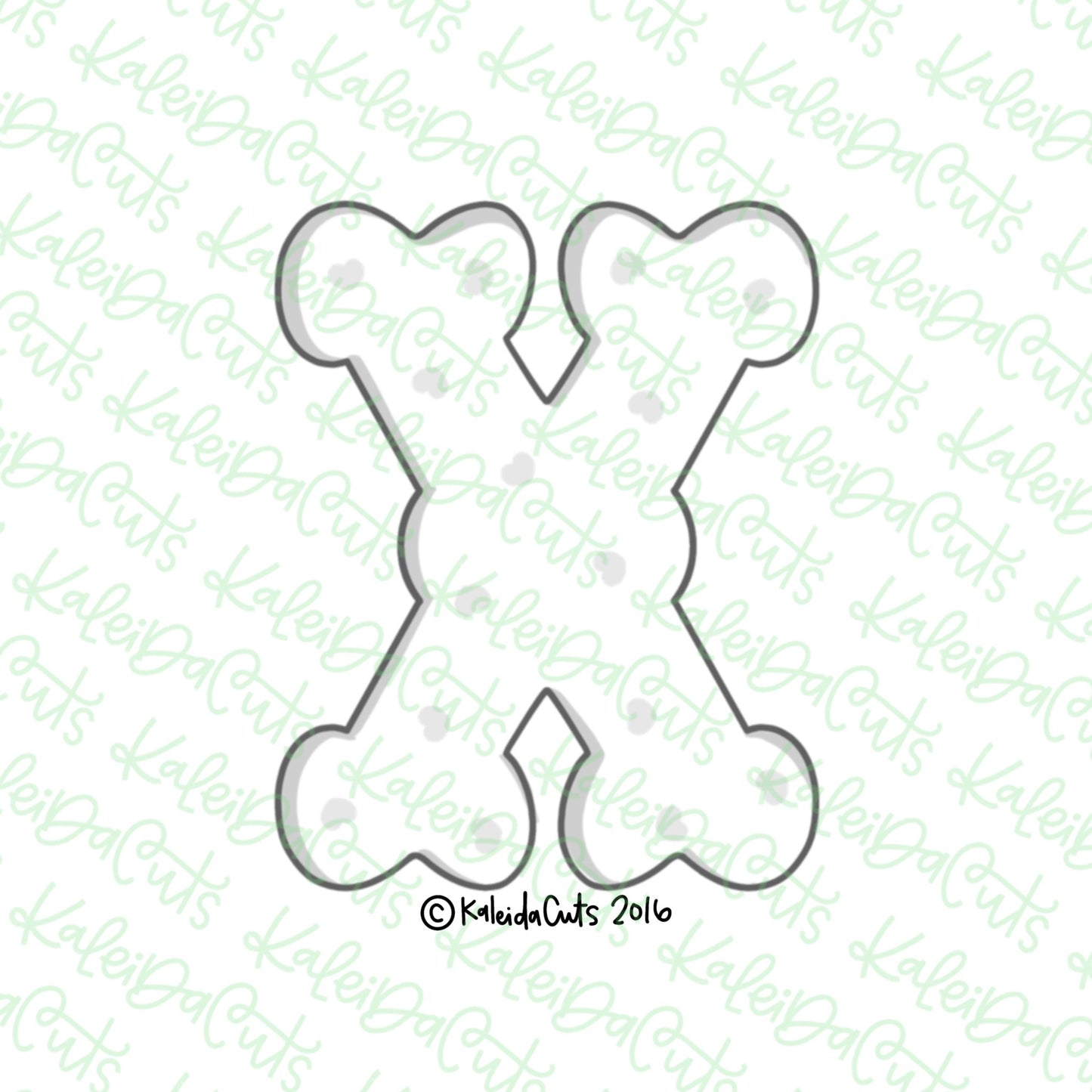 Fancy X Cookie Cutter