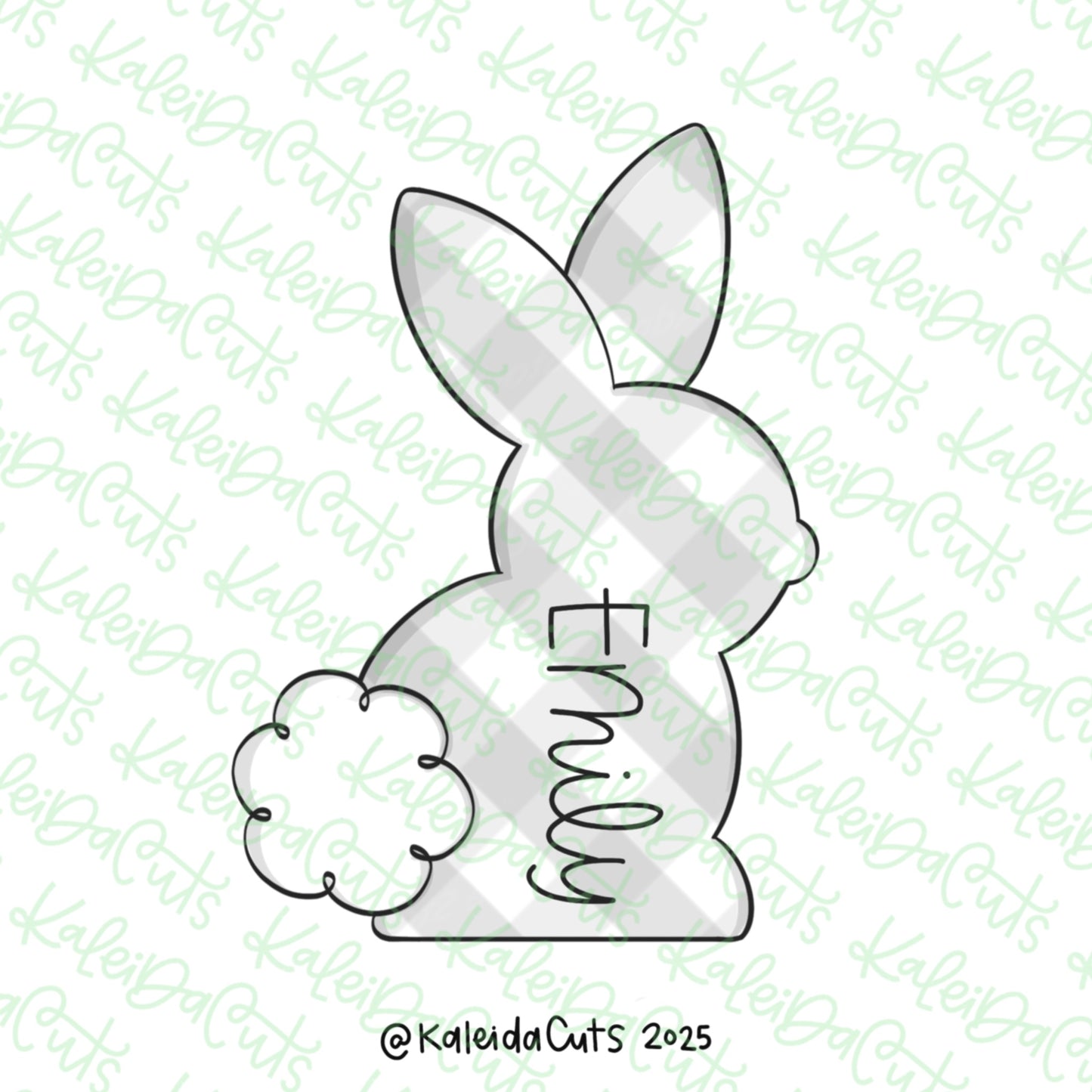 Bunny Profile Plaque Cookie Cutter