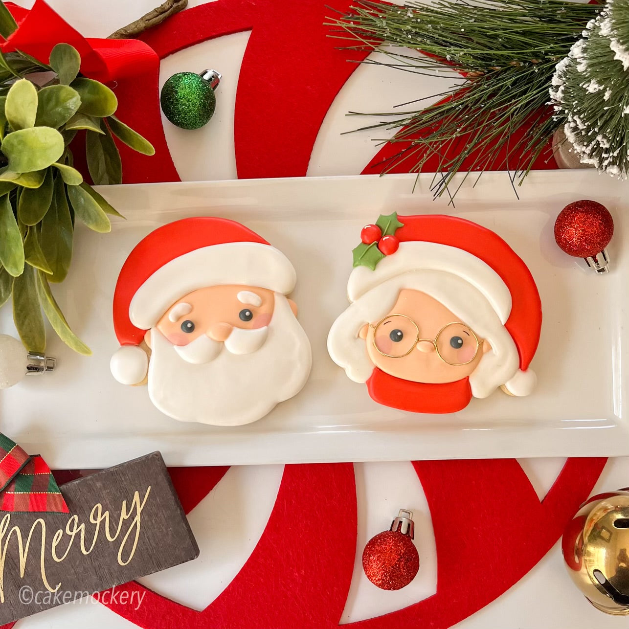 2024 Claus Couple Cookie Cutter Set of 2