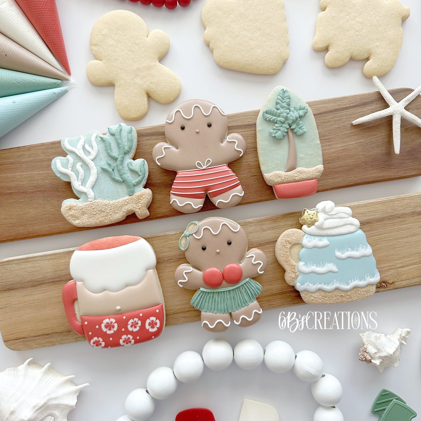 6 B's Creations (Teaching Partners) Christmas in July Set of 6 Cookie Cutters