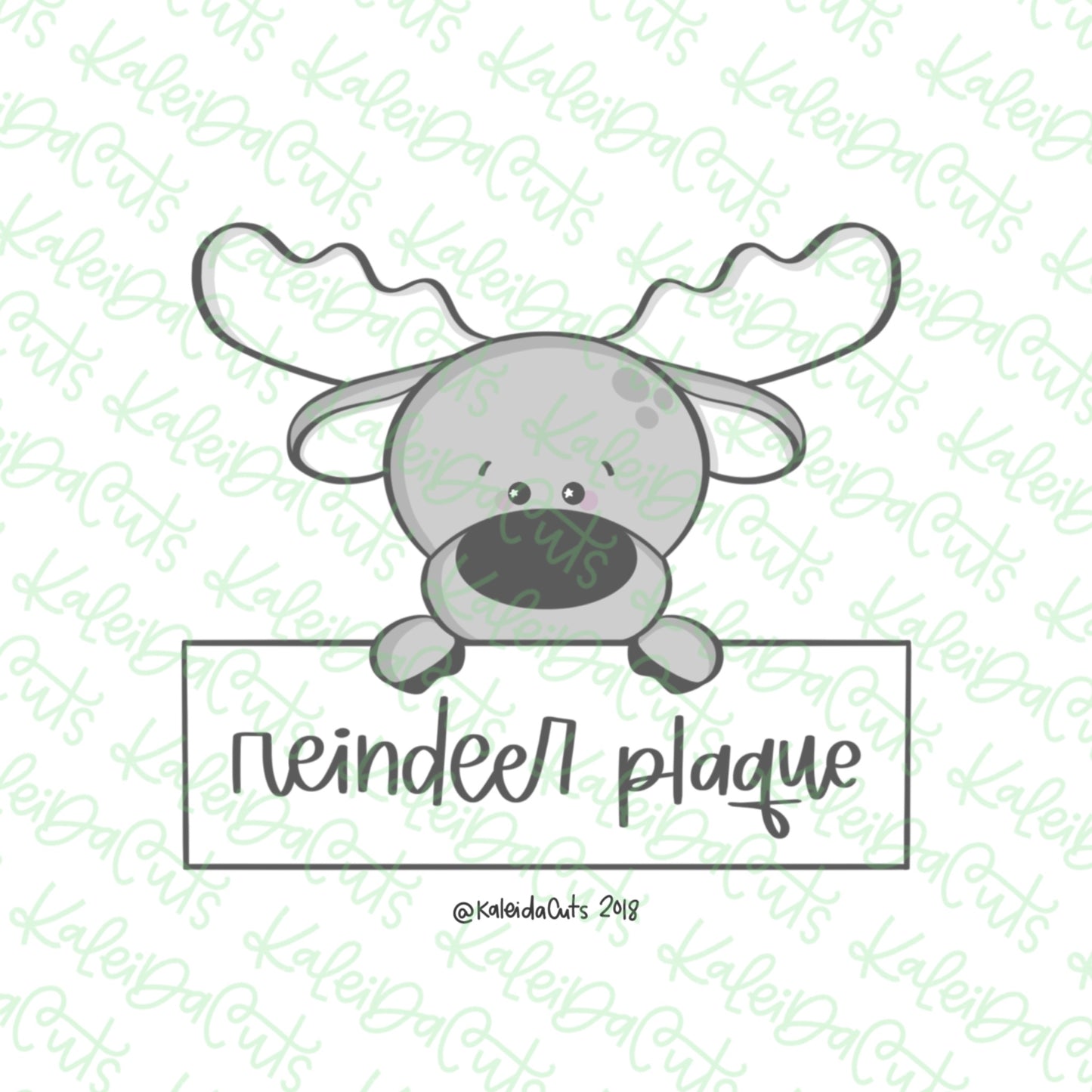 Reindeer Plaque Cookie Cutter