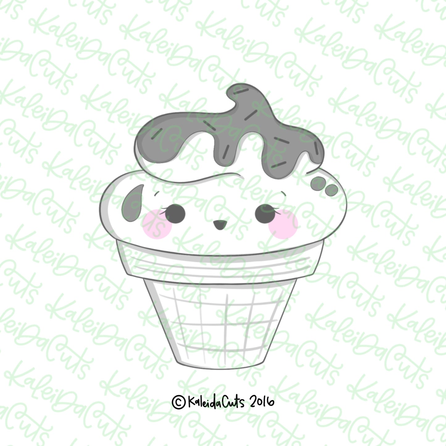 Kawaii Cone Cookie Cutter