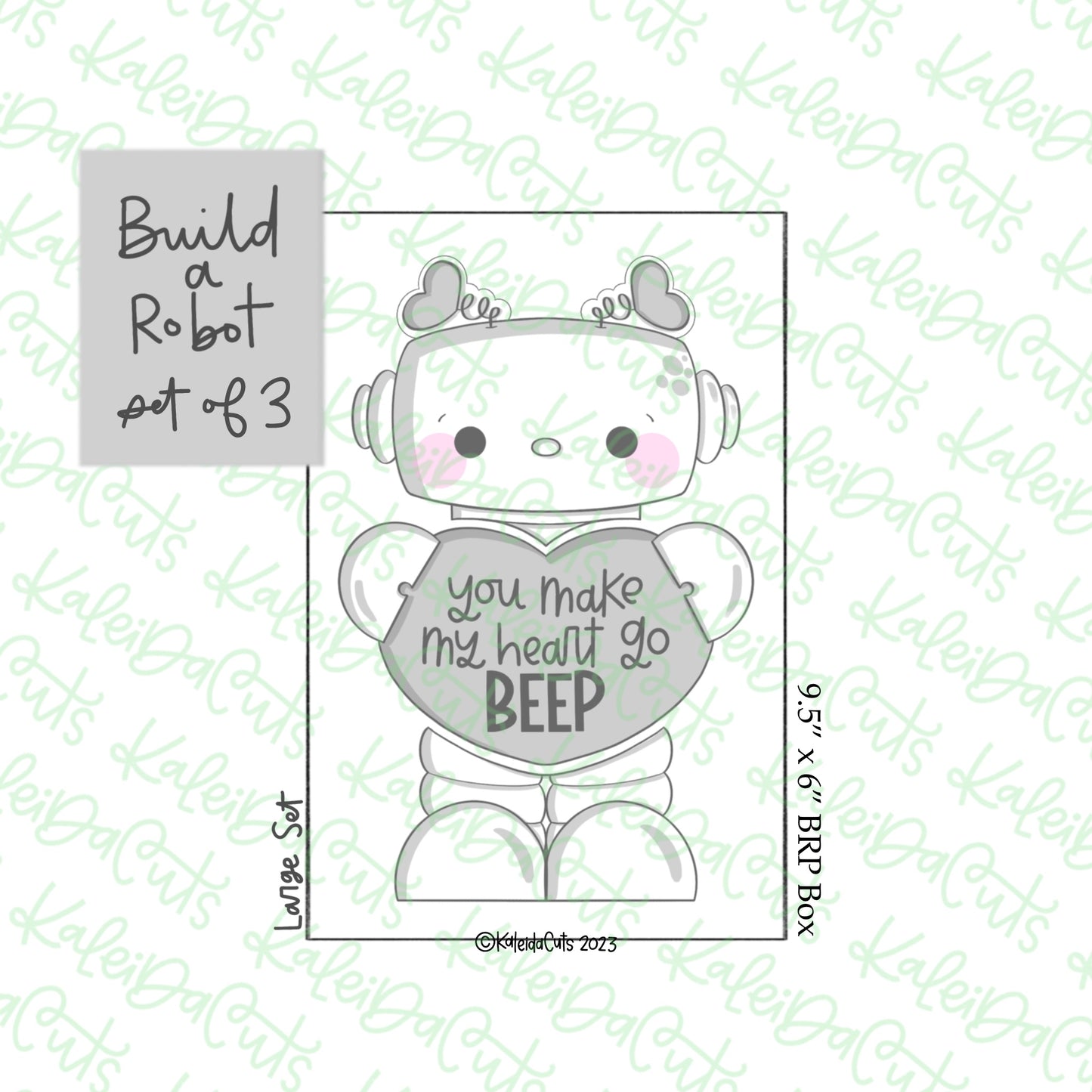 Large Build a Robot Cookie Cutter - Set of 3
