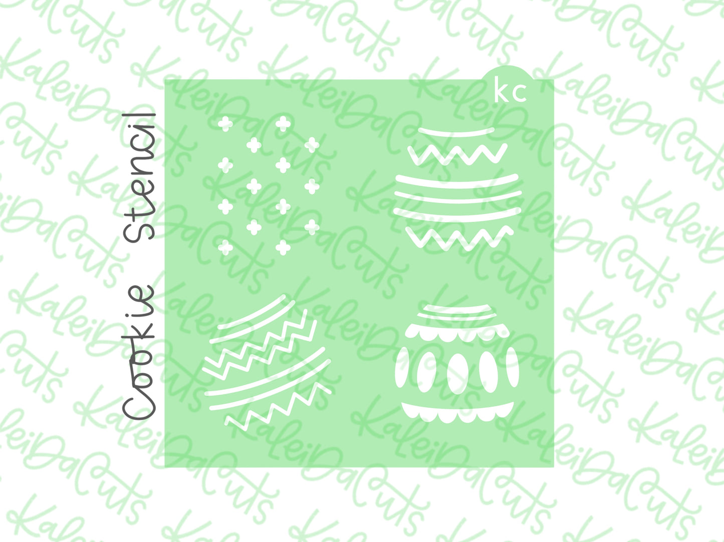 Mini Doodle Egg Pattern Stencil