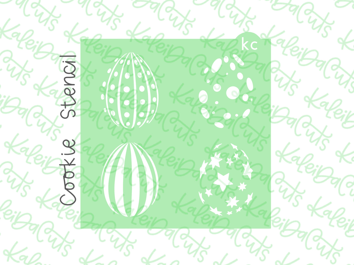 Mini Retro Egg Pattern Stencil