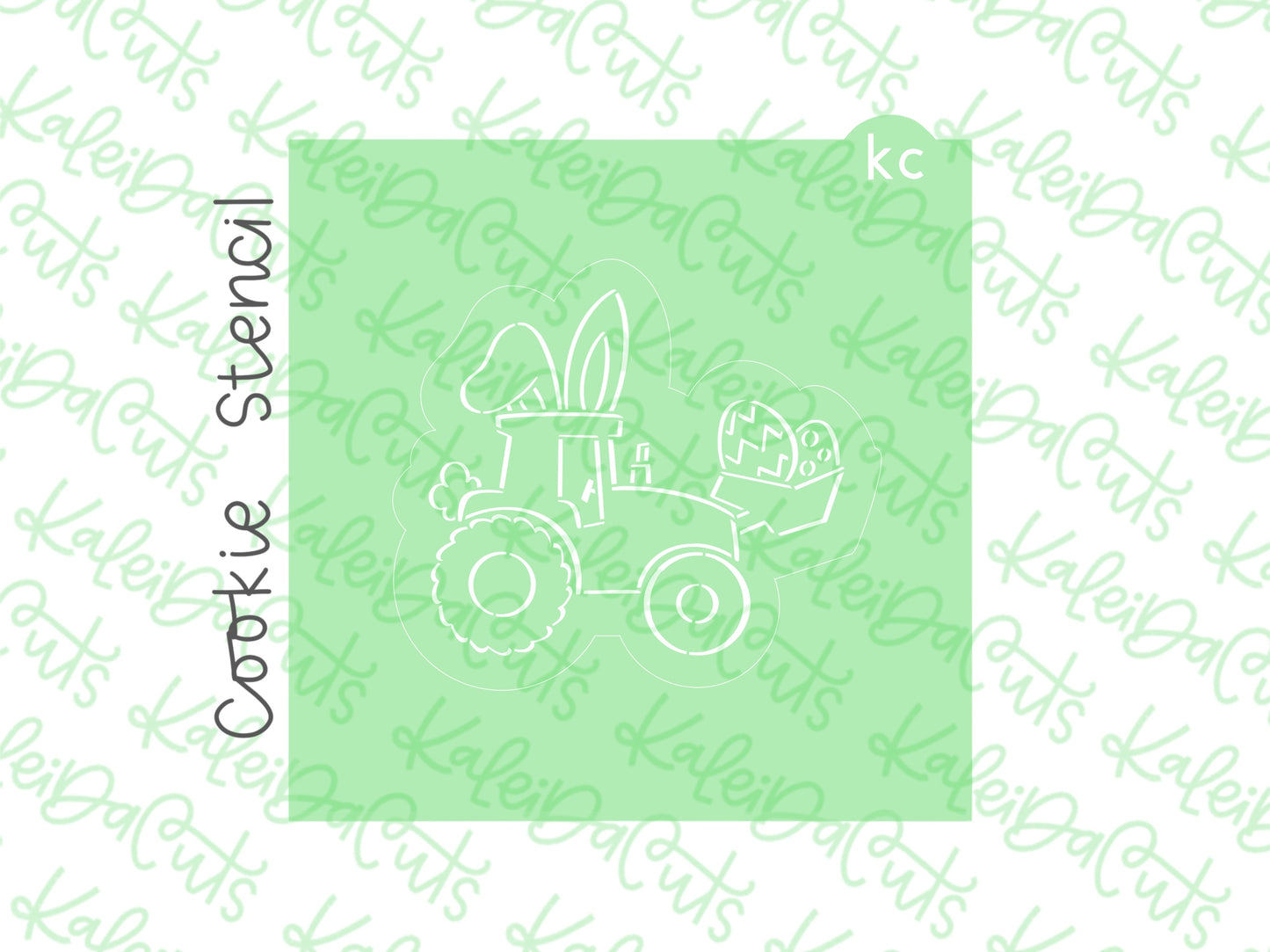 PYO Easter Bunny Tractor Stencil