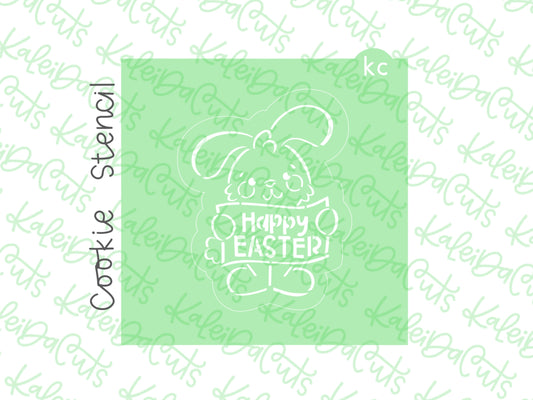 PYO Happy Easter Rabbit Stencil
