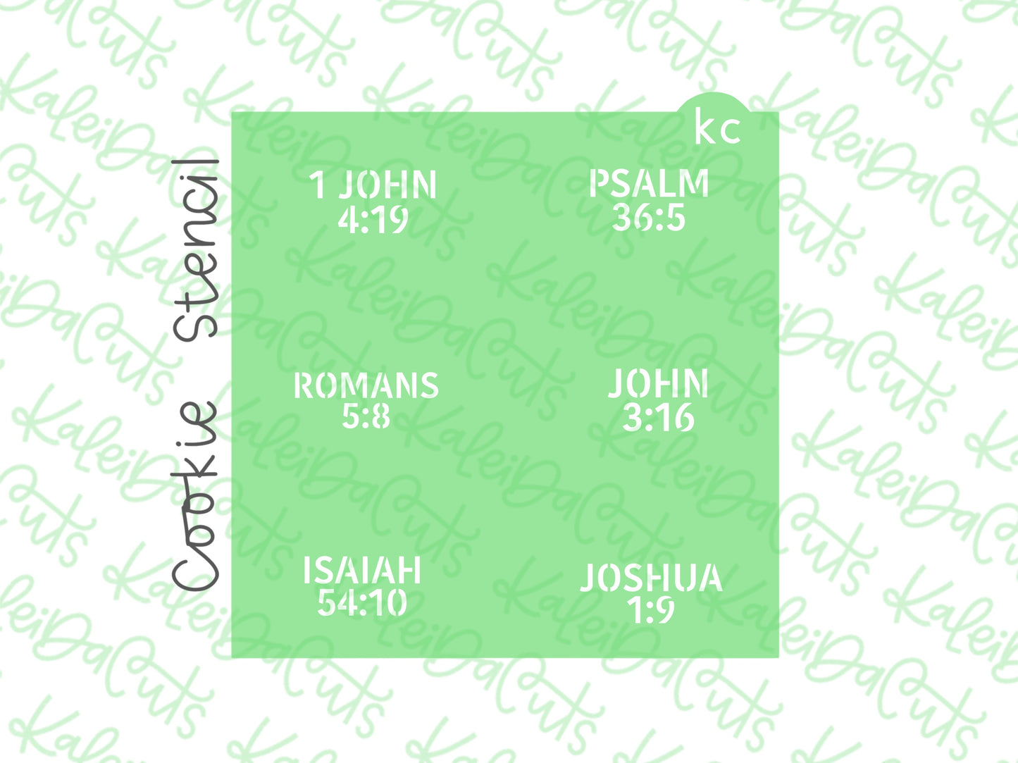 Scripture Conversation Hearts Stencil