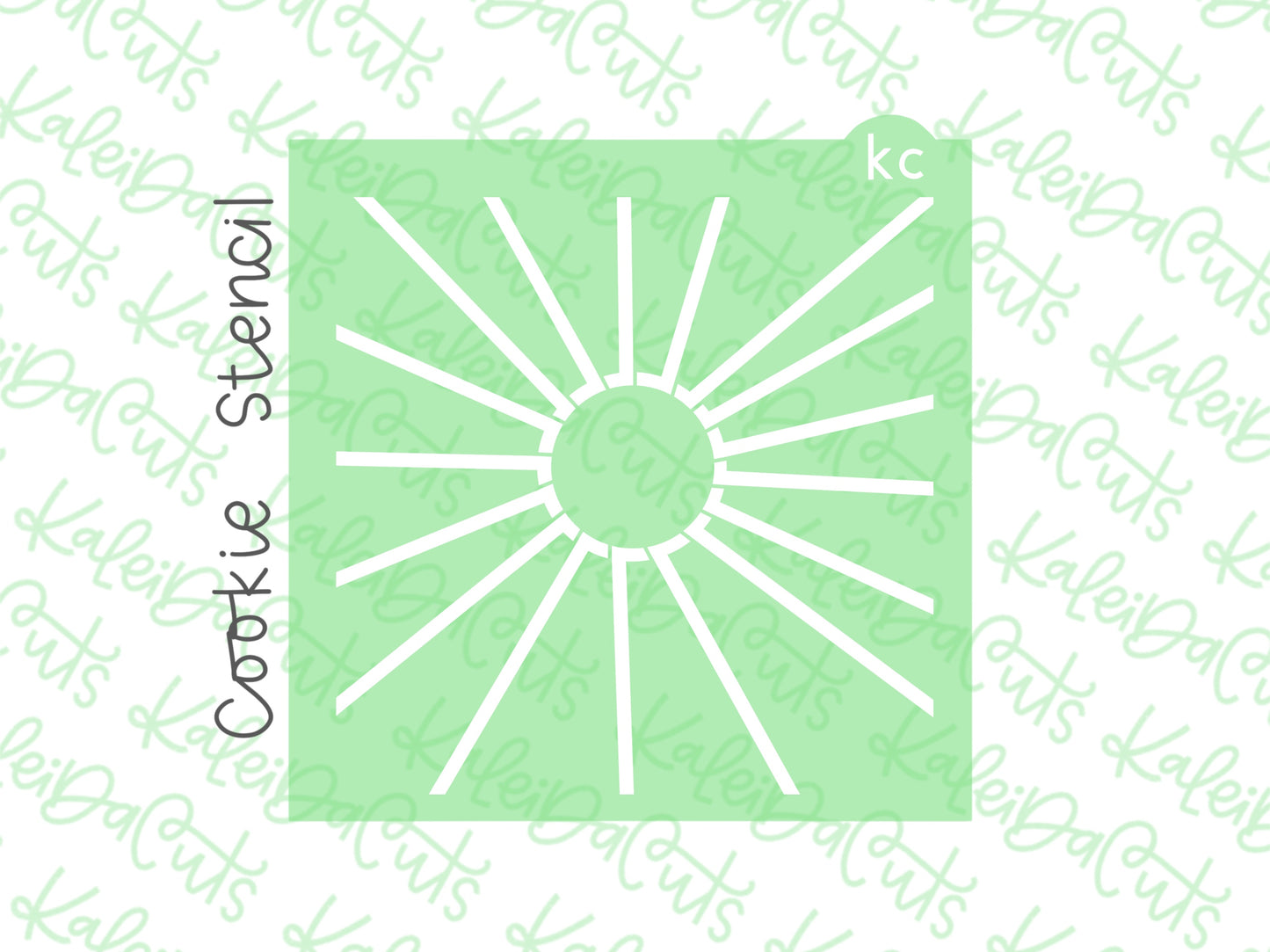 Thin Sun Ray Stencil