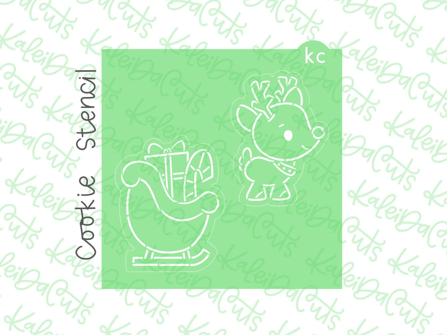 PYO Reindeer Sleigh Small Stencil