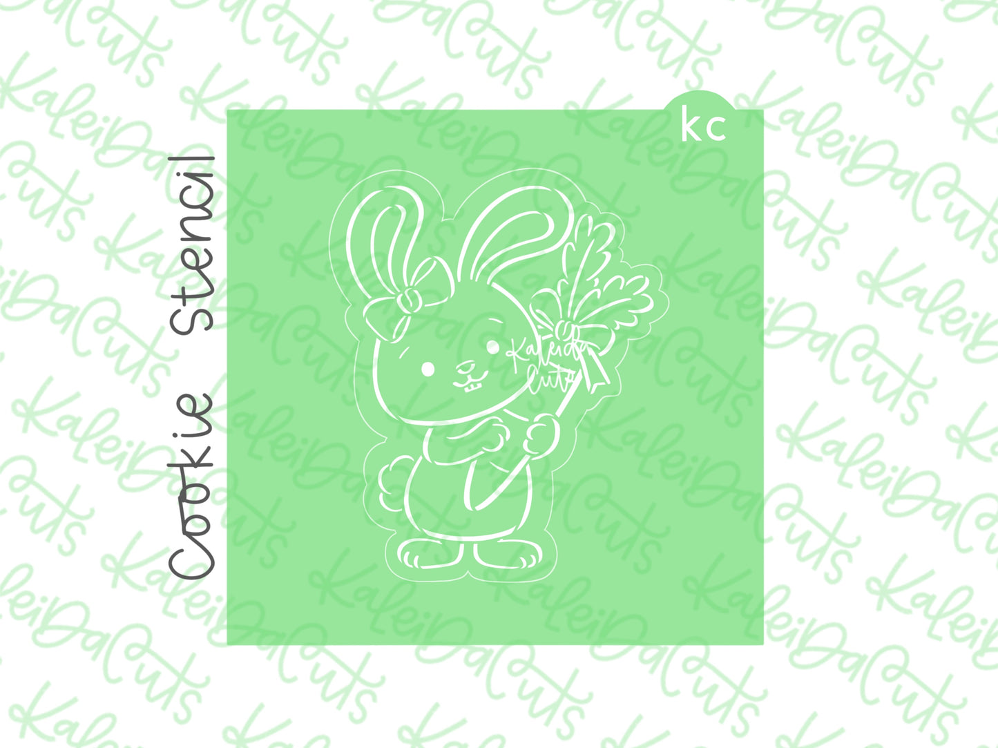 PYO Easter Bunny Bow Carrot Stencil