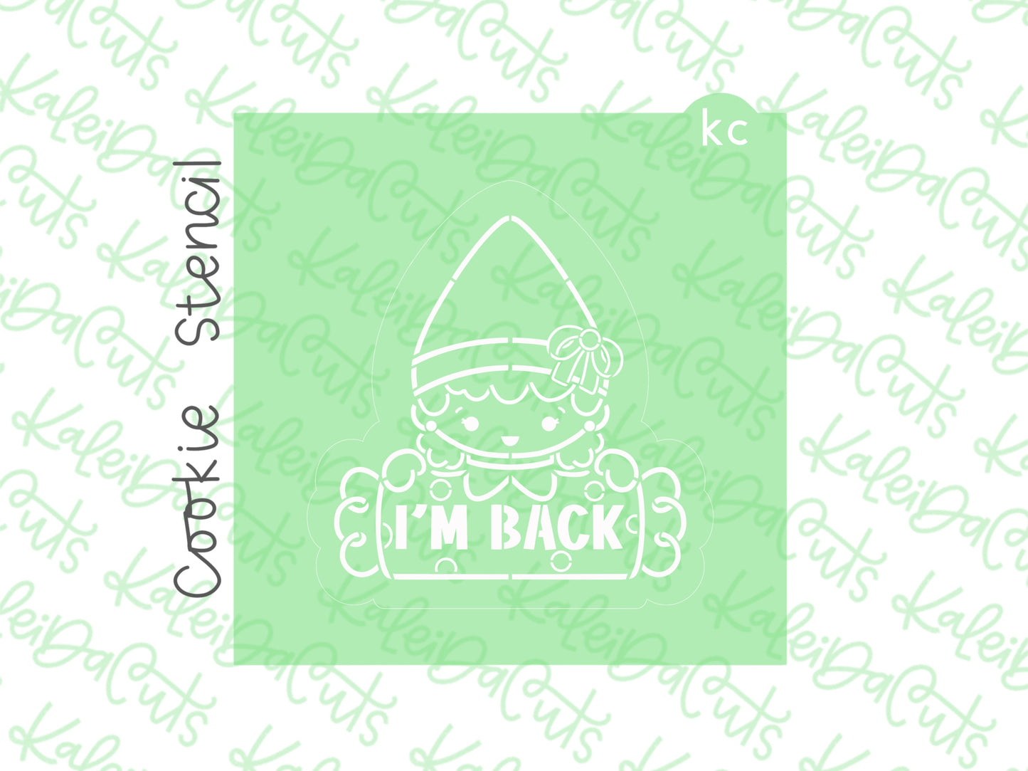 PYO Elf Candy Plaque Stencil (Girl Version)