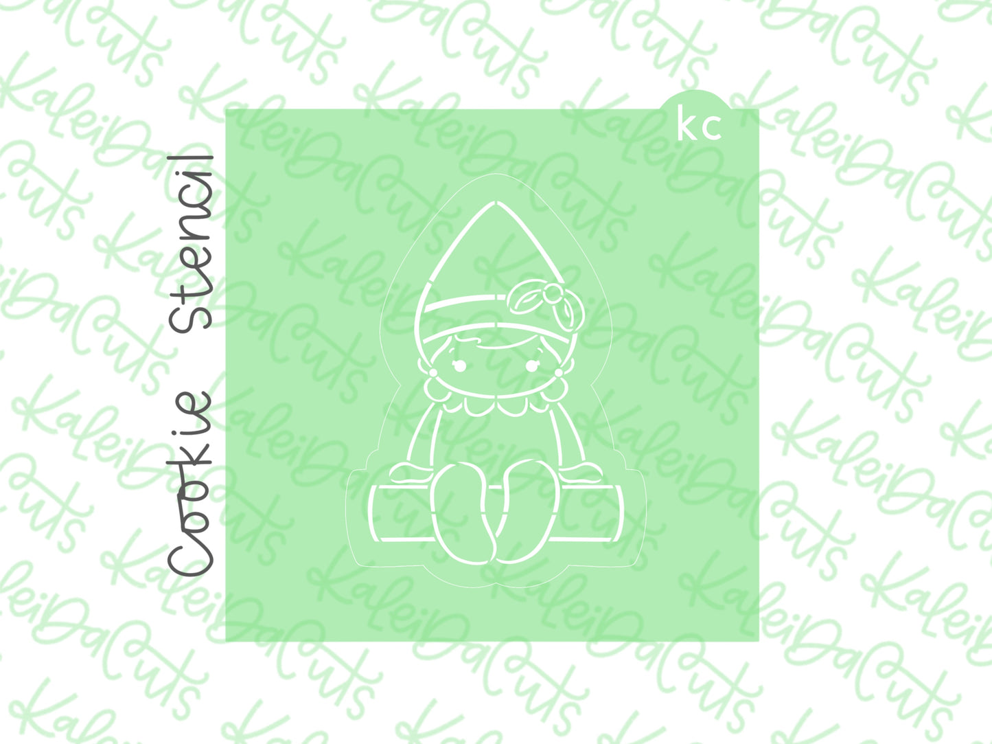 PYO Sitting Elf Stencil (Girl Version)
