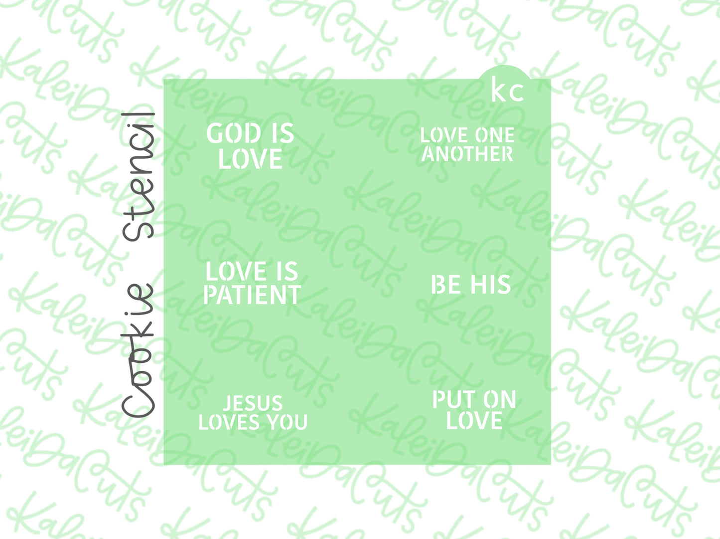 All About Jesus Conversation Hearts Stencil