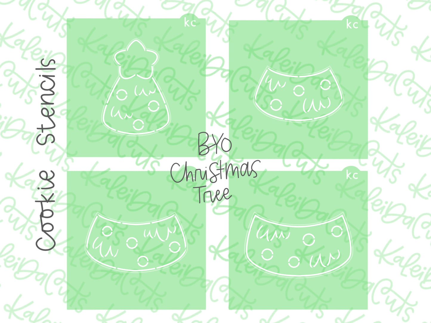 PYO Build a Christmas Tree Stencil Set of 4 - Medium