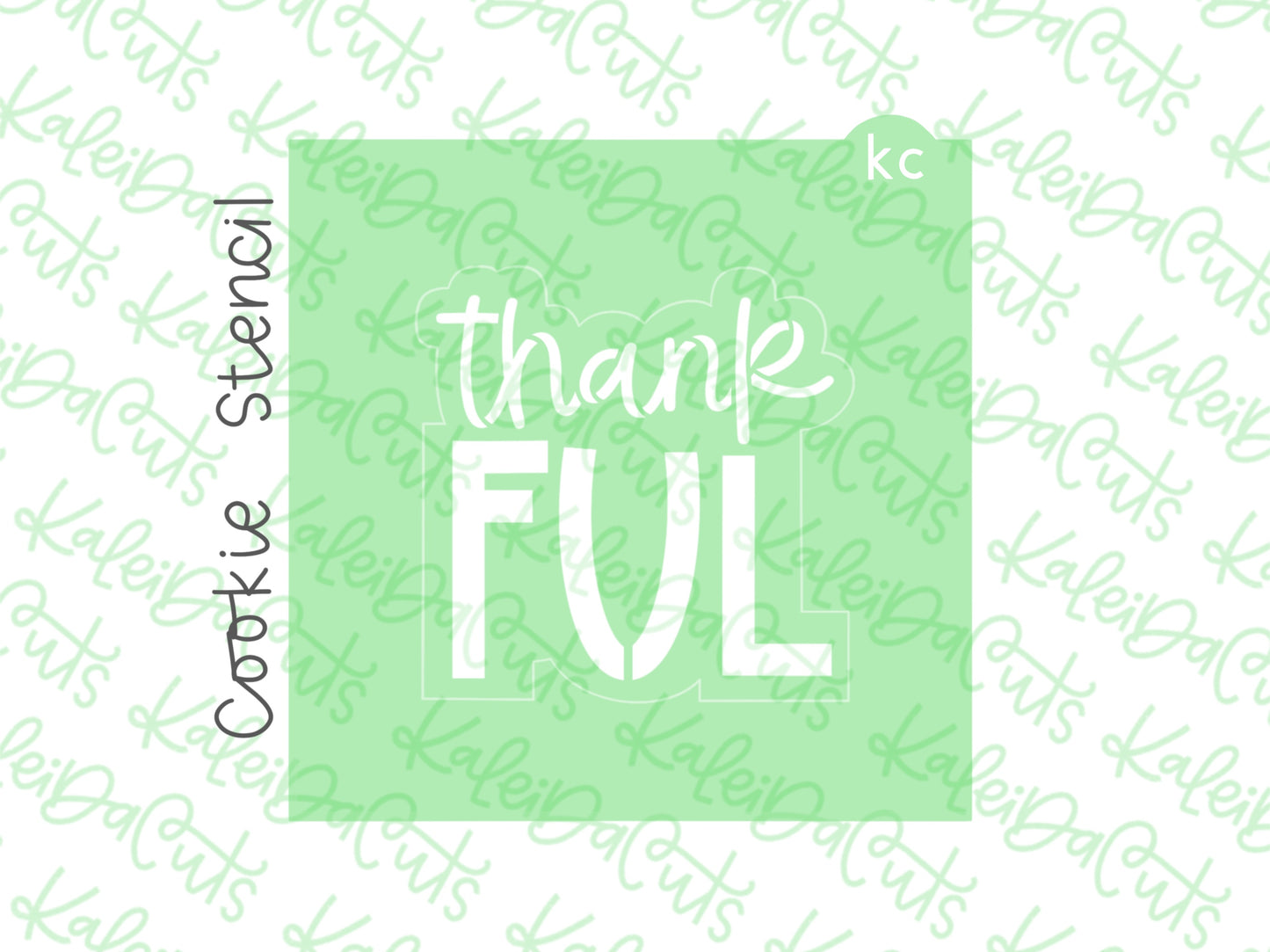 Chunky Thankful Stencil