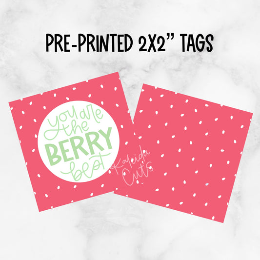 Berry Best 2” x 2” Printed Tags: Set of 25
