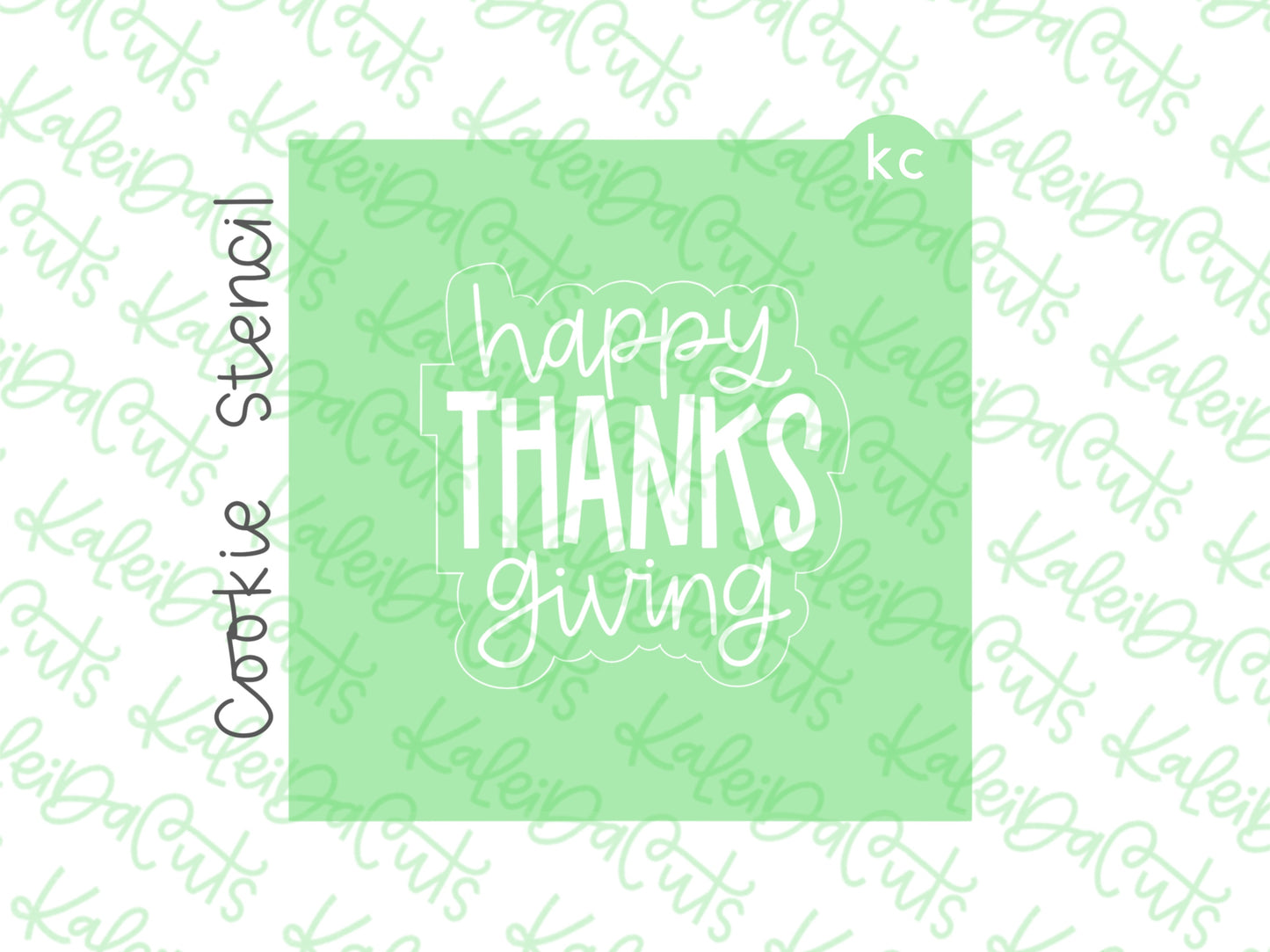 2025 Happy Thanks Giving Stencil