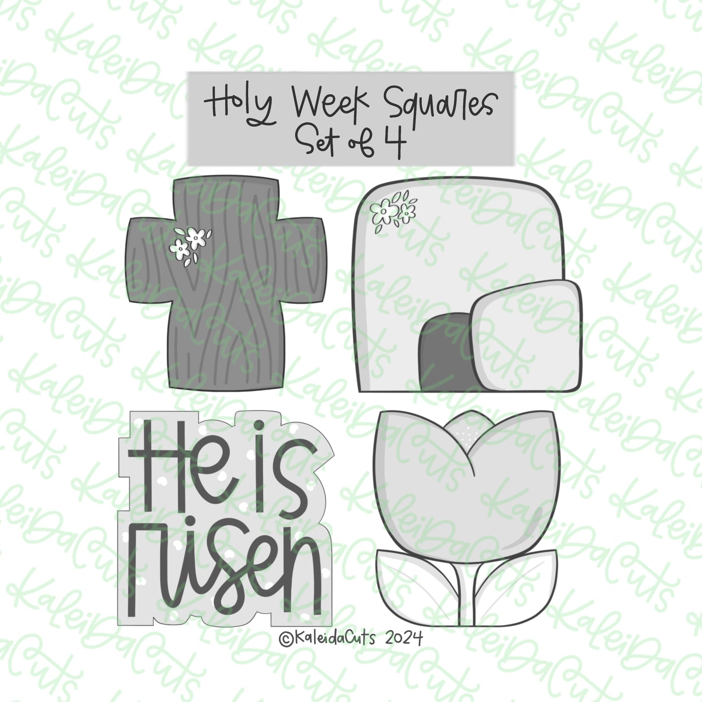 Holy Week Squares Cookie Cutter Set of 4