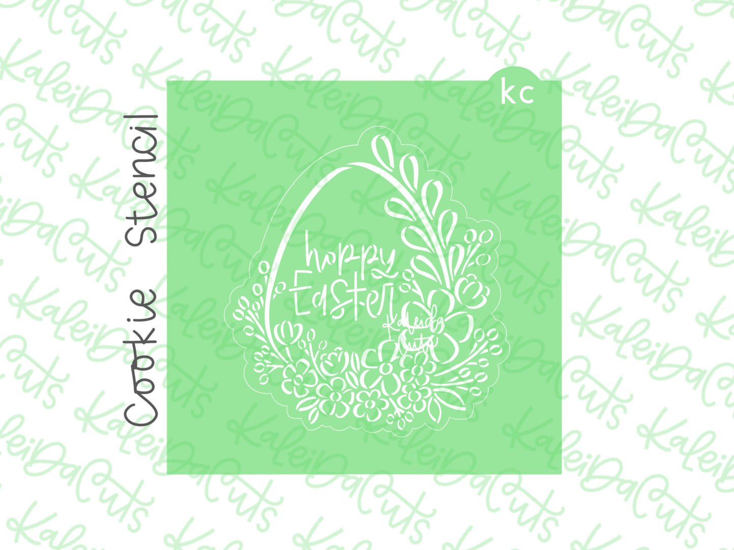 PYO Floral Easter Egg Stencil