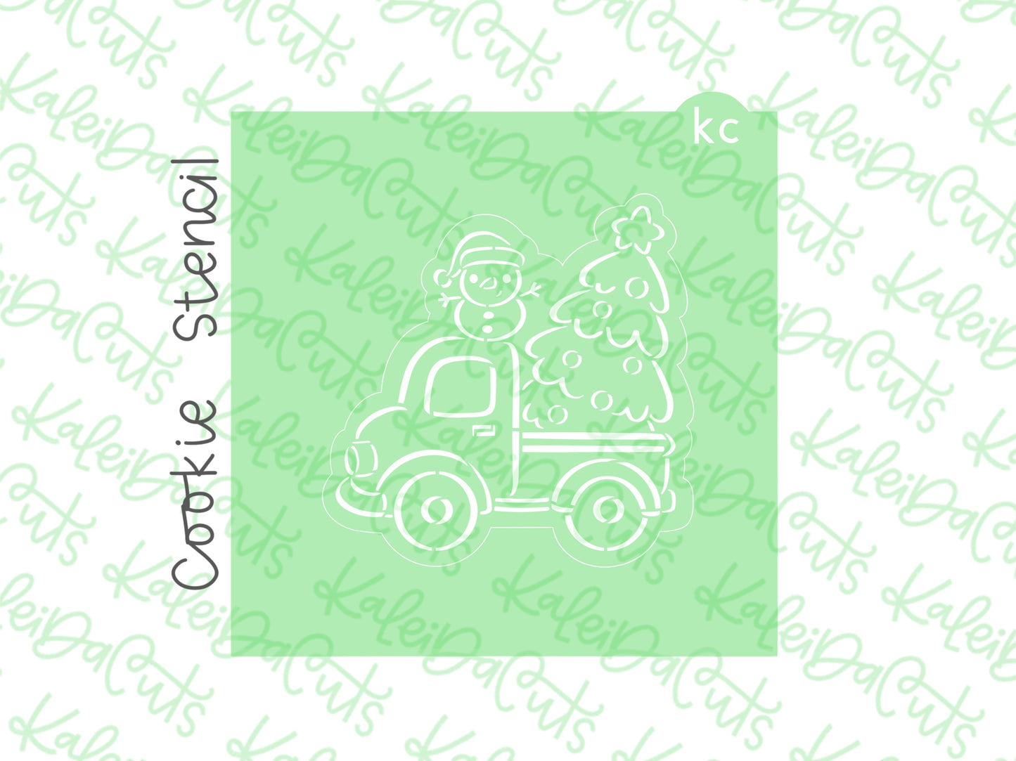 PYO Christmas Truck Snowman Stencil