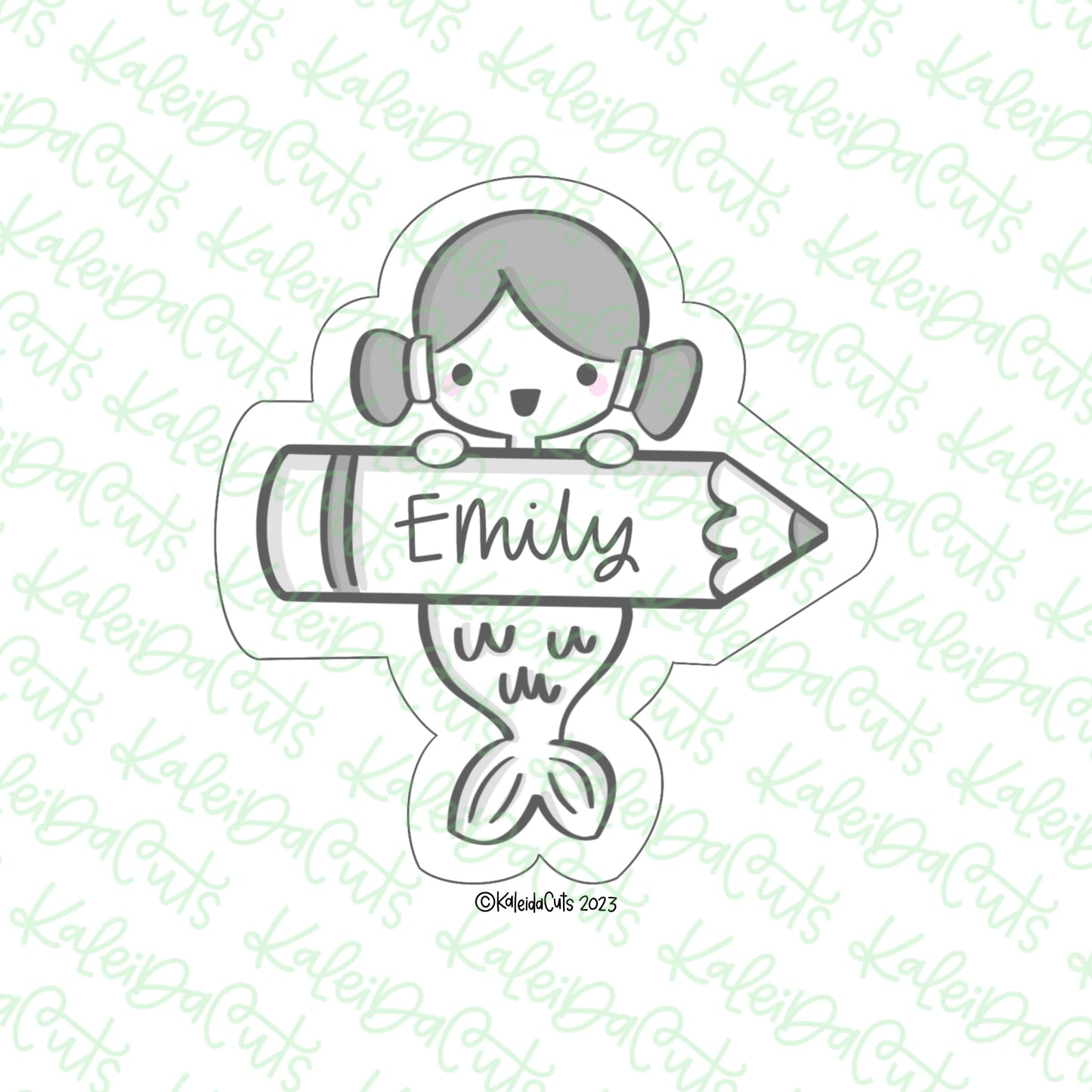 Mermaid Pencil PYO Cookie Cutter
