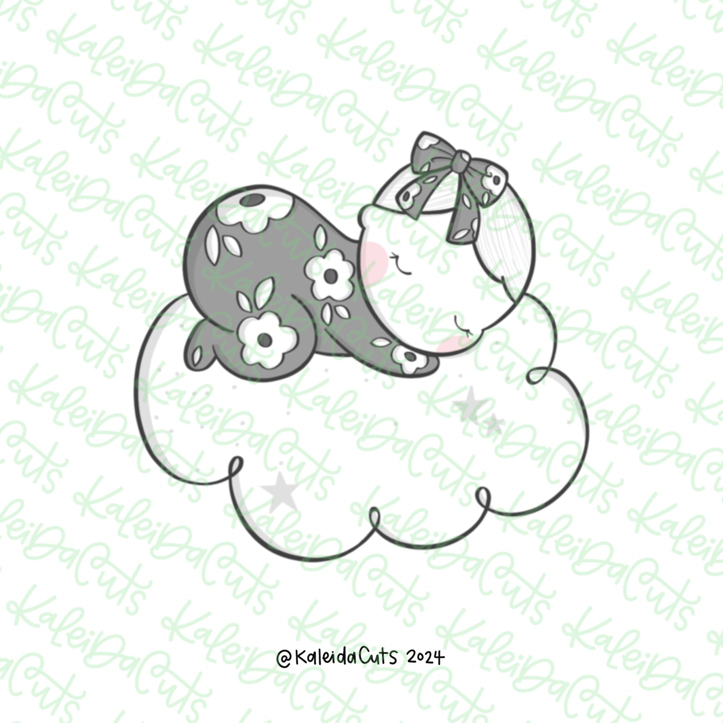 Baby Girl Cloud Cookie Cutter