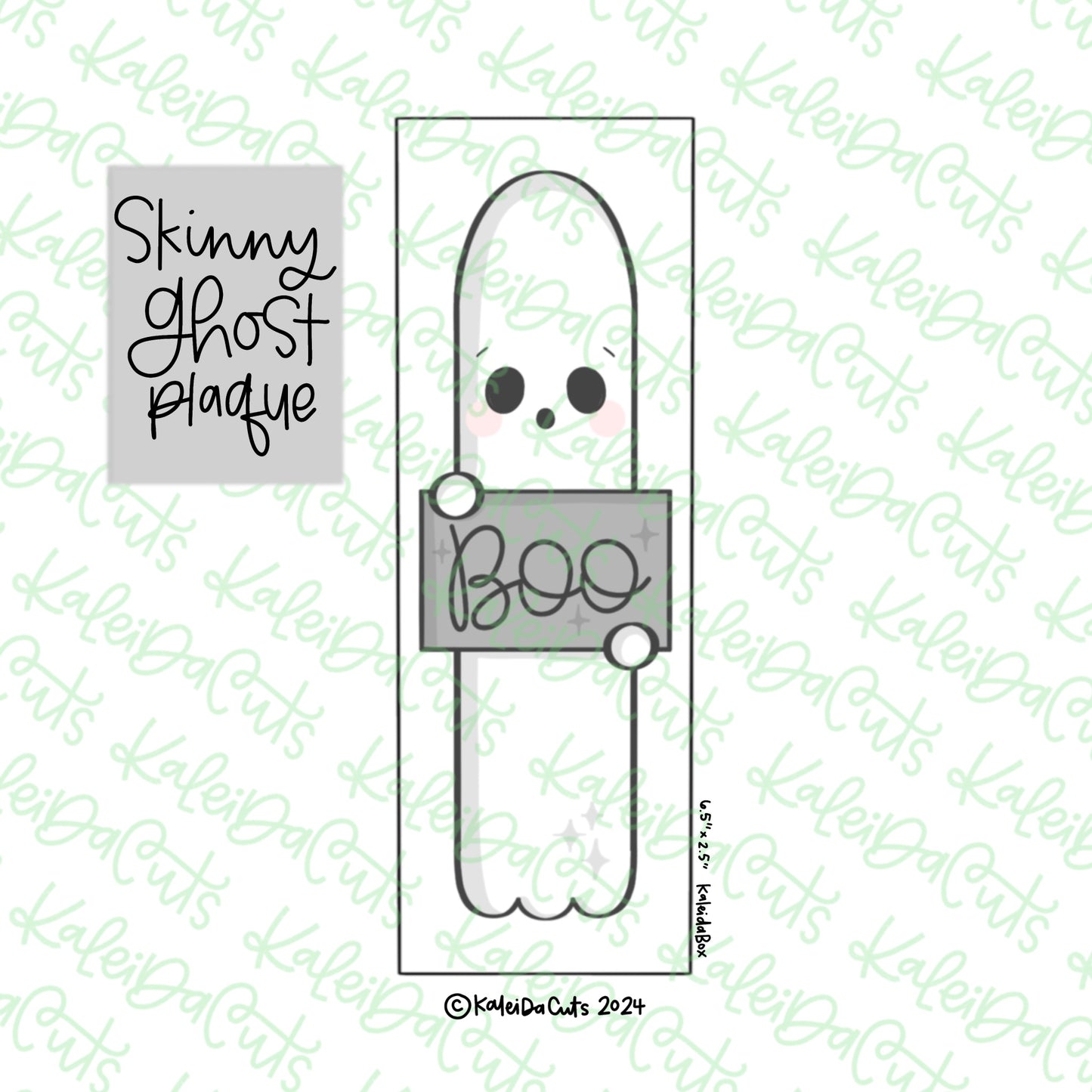 Skinny Ghost Plaque Cookie Cutter