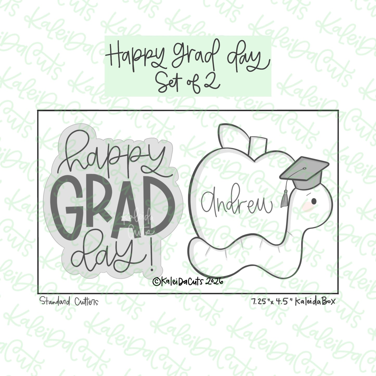 Happy Grad Day Cookie Cutters Set of 2