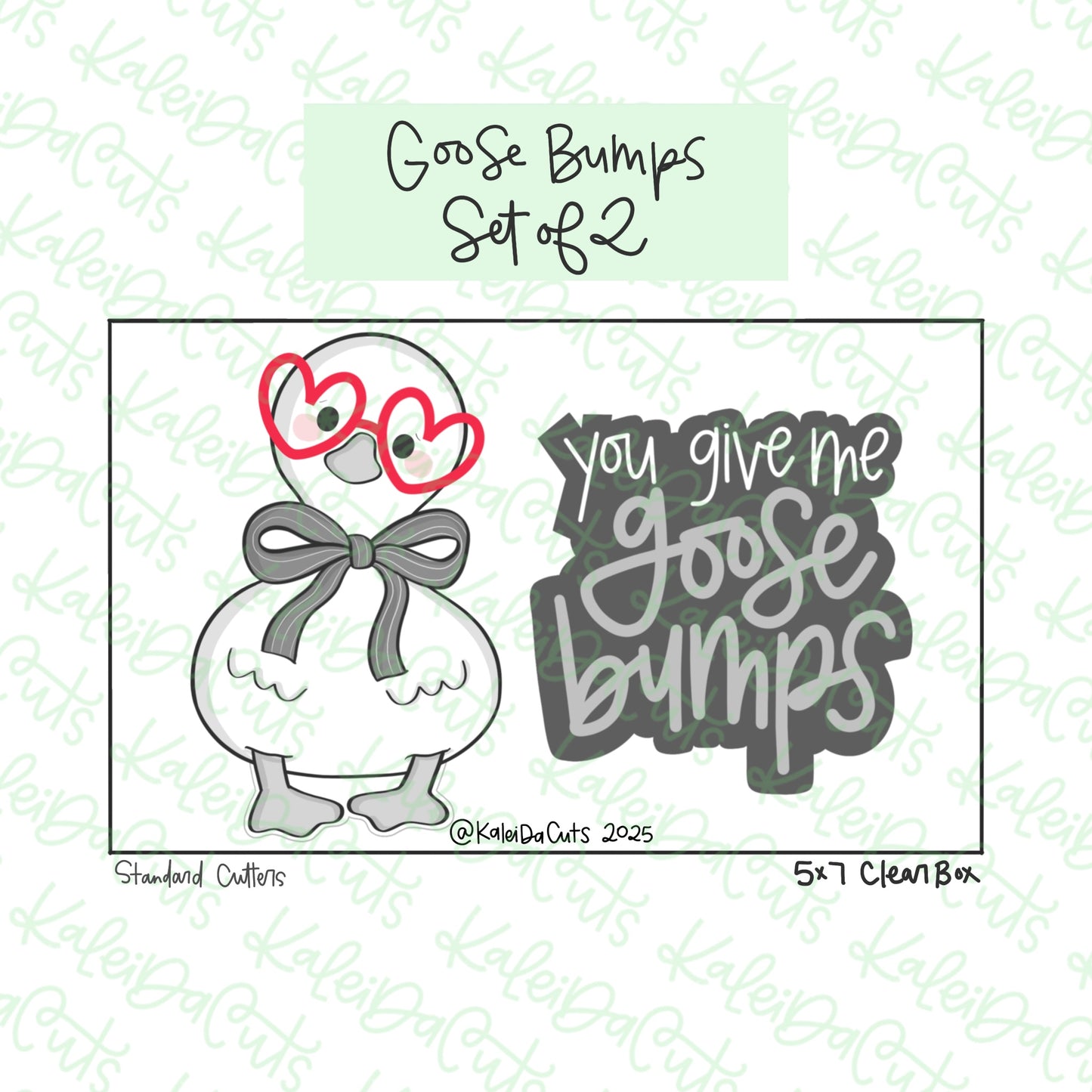 You Give Me Goose Bumps Cookie Cutters Set of 2