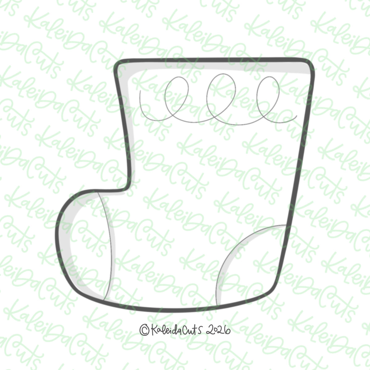 Deck the Halls Stocking Cookie Cutter