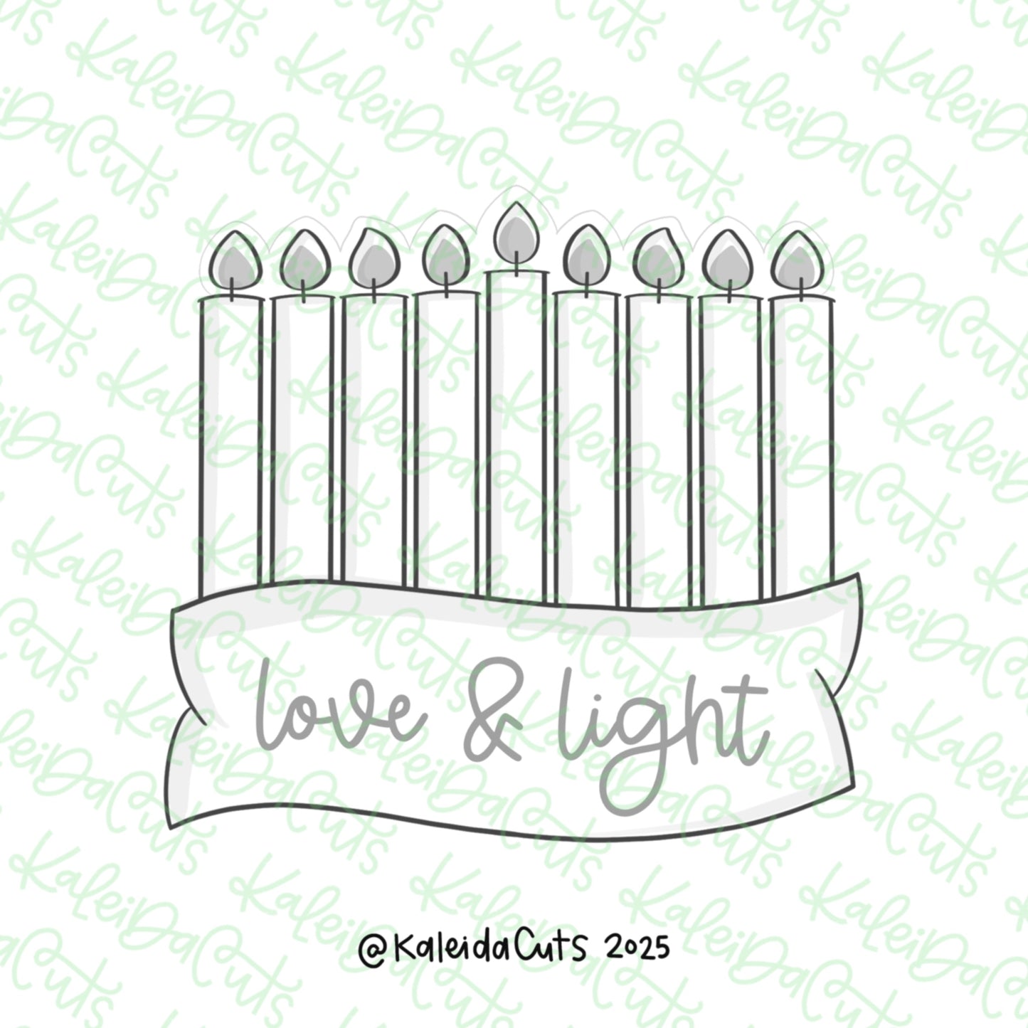 Menorah Banner Cookie Cutter