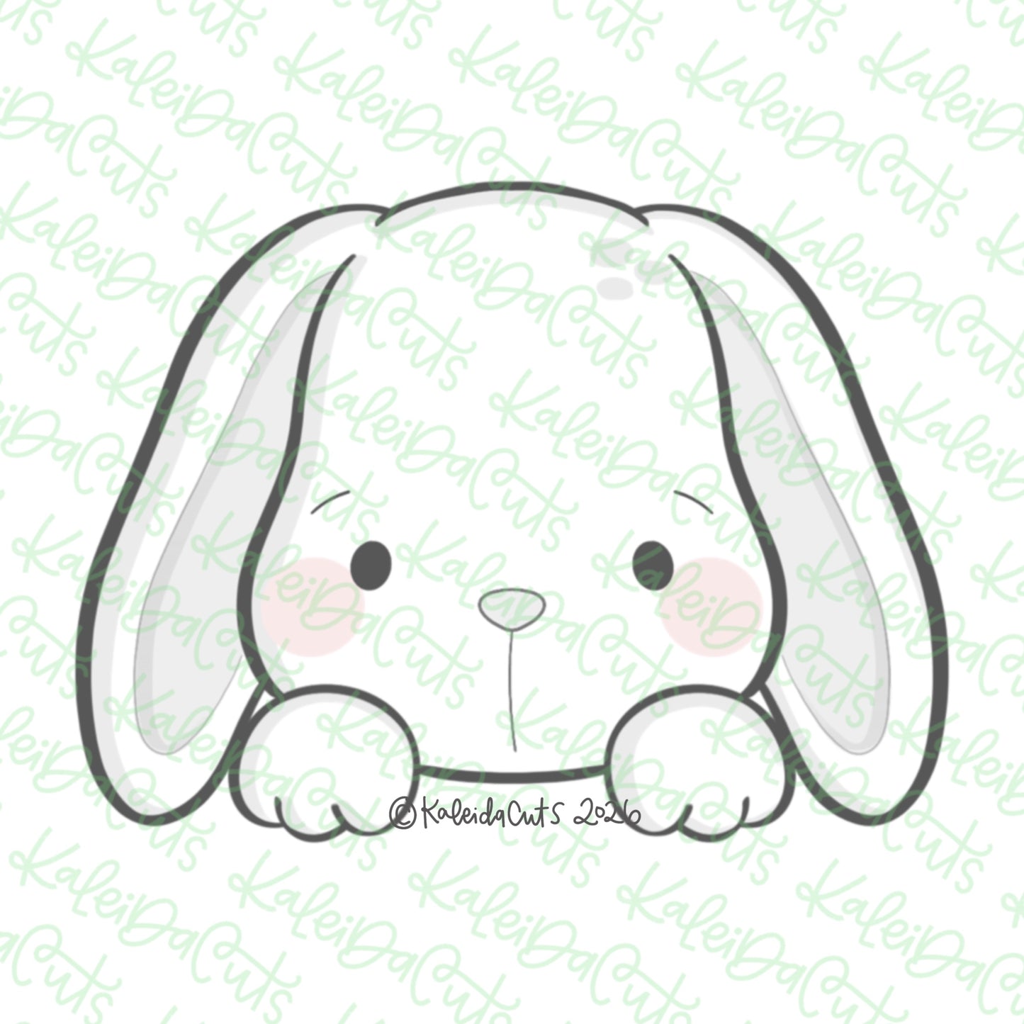 2026 Bunny Face Cookie Cutter