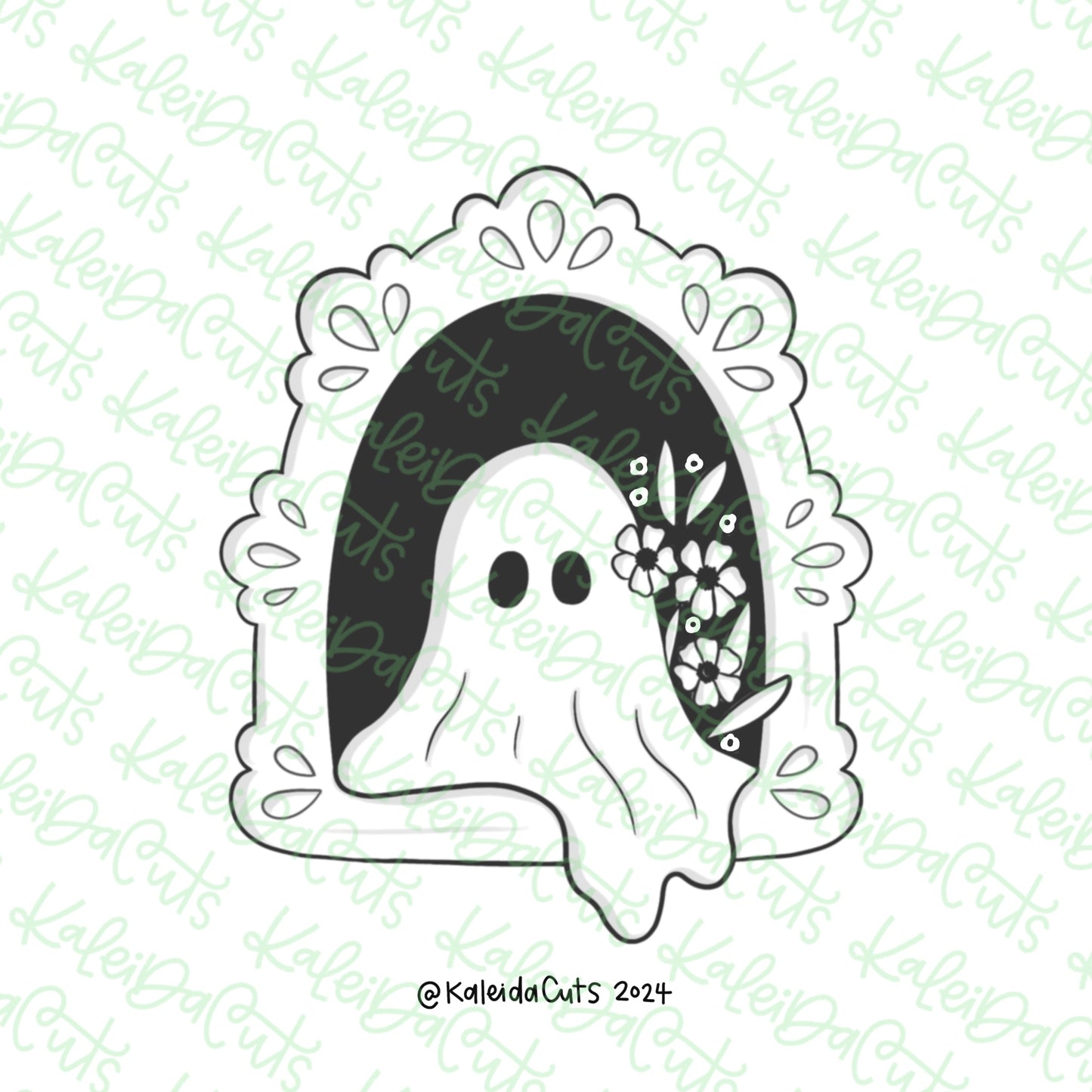Vintage Framed Ghost Cookie Cutter
