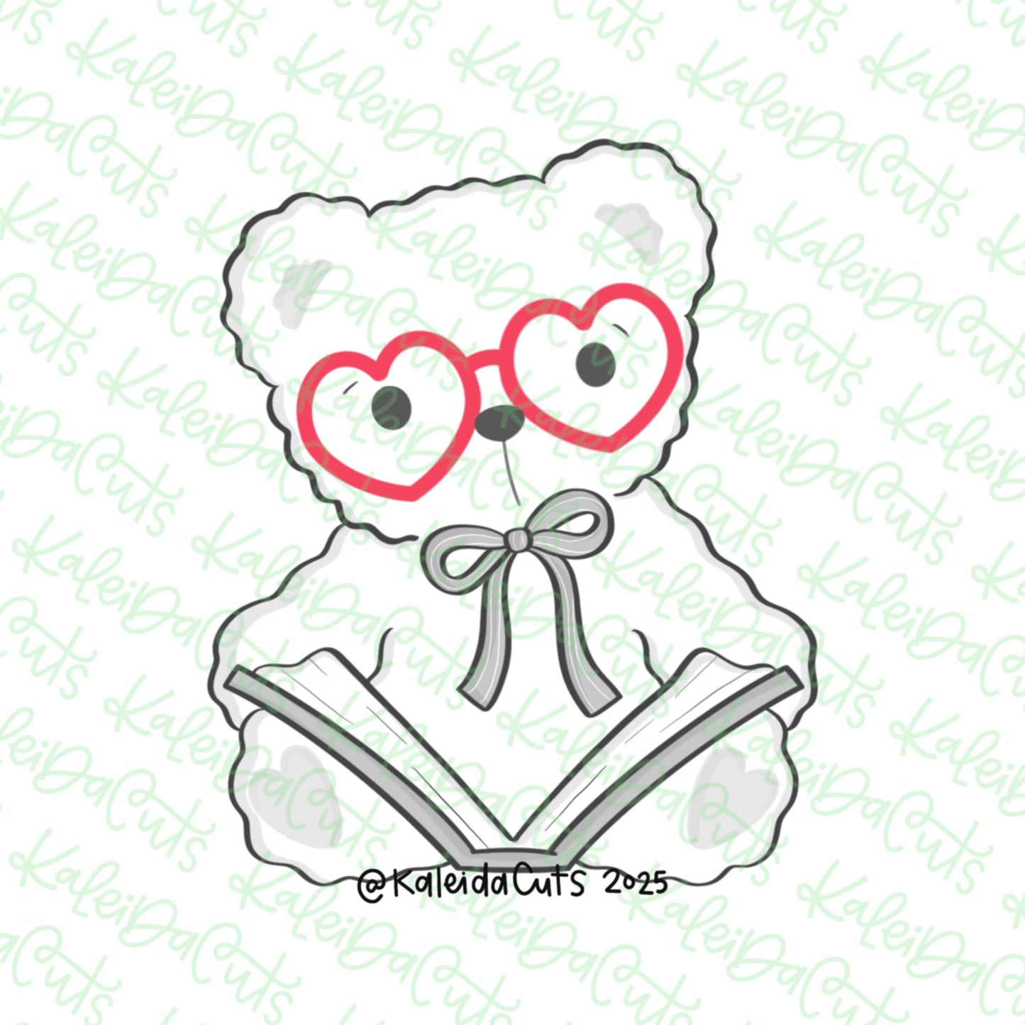 Bookish Teddy Cookie Cutter