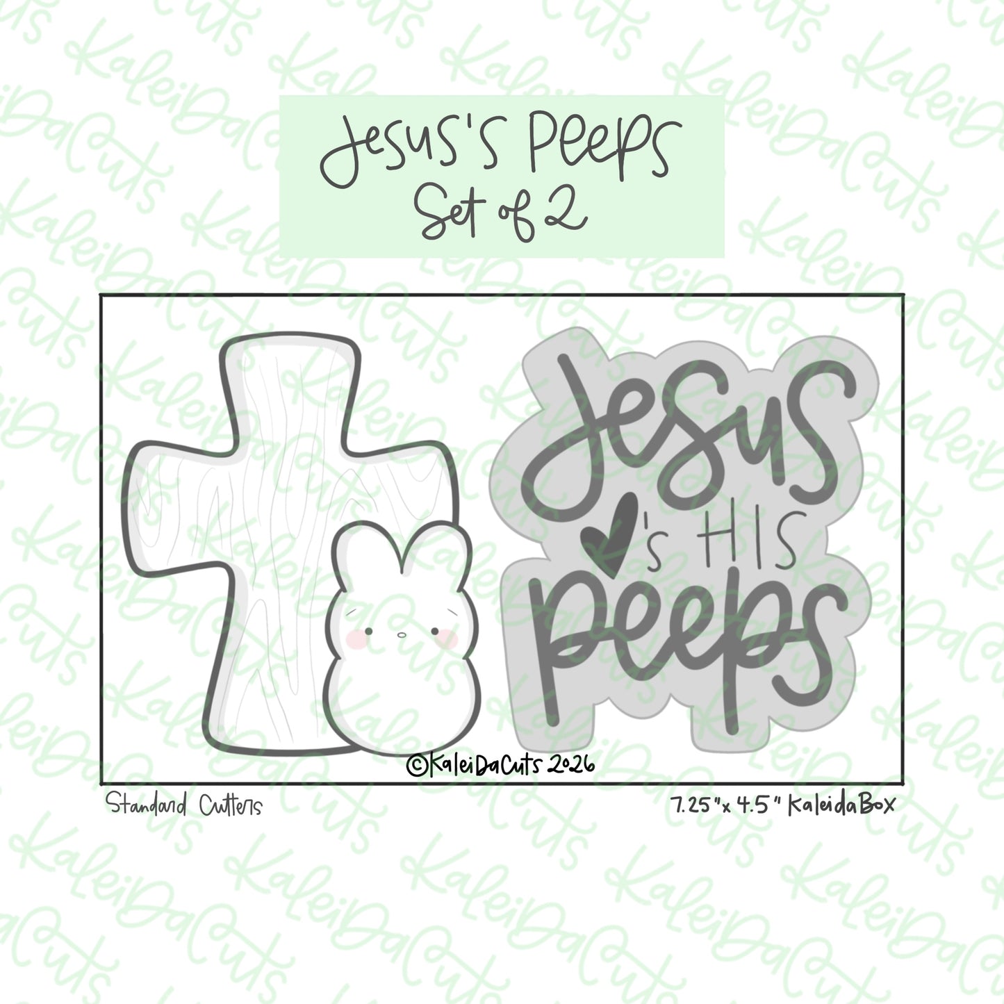 Jesus's Peeps Cookie Cutters Set of 2
