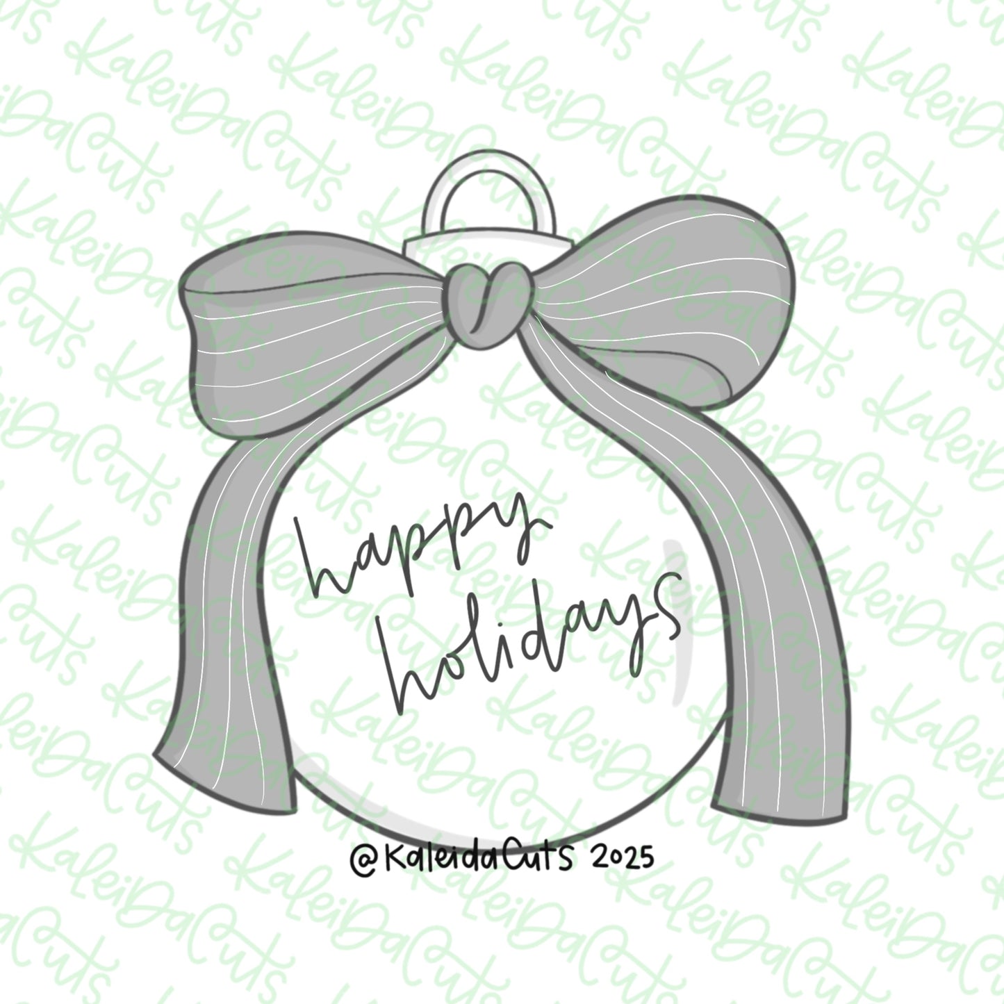 2025 Coquette Ornament Cookie Cutter