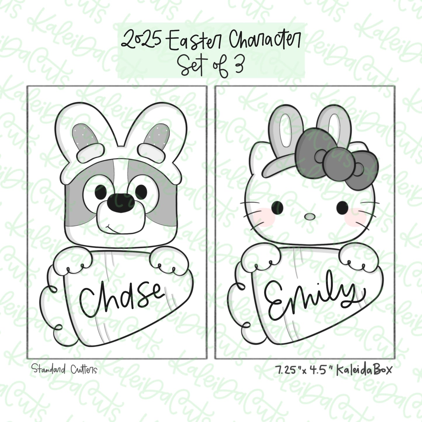 2025 Easter Character Cookie Cutter Set of 3