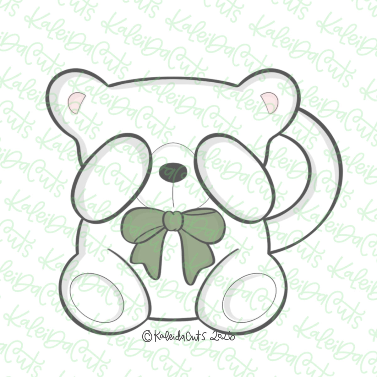 Peekaboo Teddy Bear Mug Cookie Cutter
