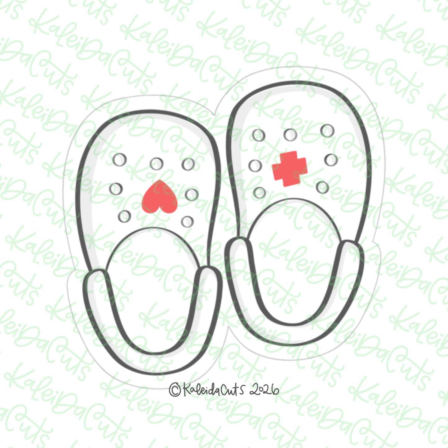Croc Pair Cookie Cutter