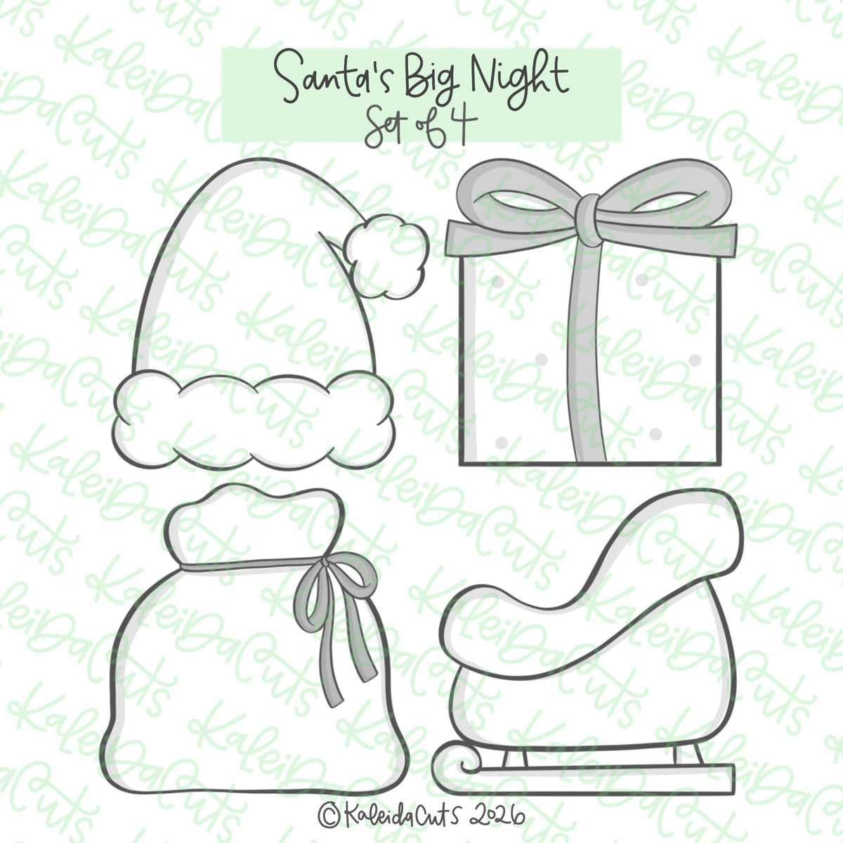 Santa's Big Night Cookie Cutter Set of 4