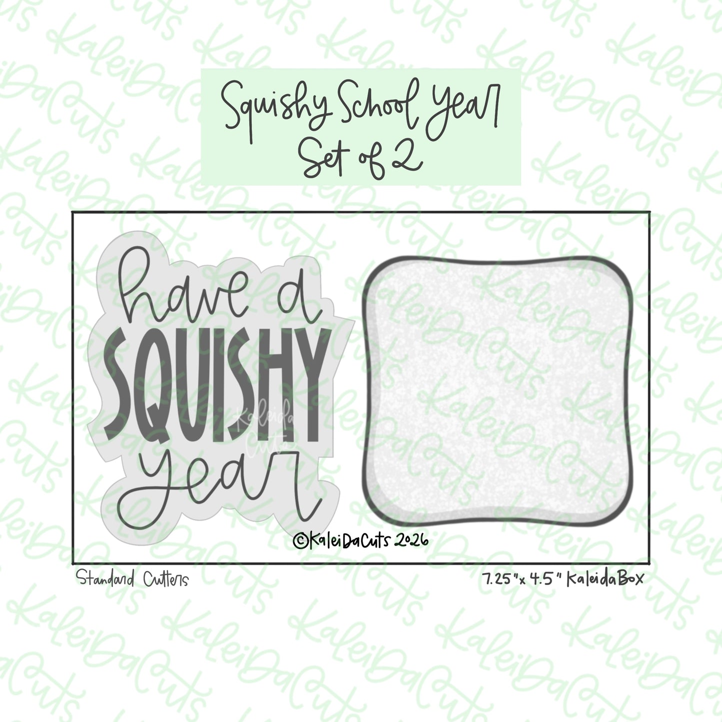 Squishy School Year Cookie Cutter Set of 2