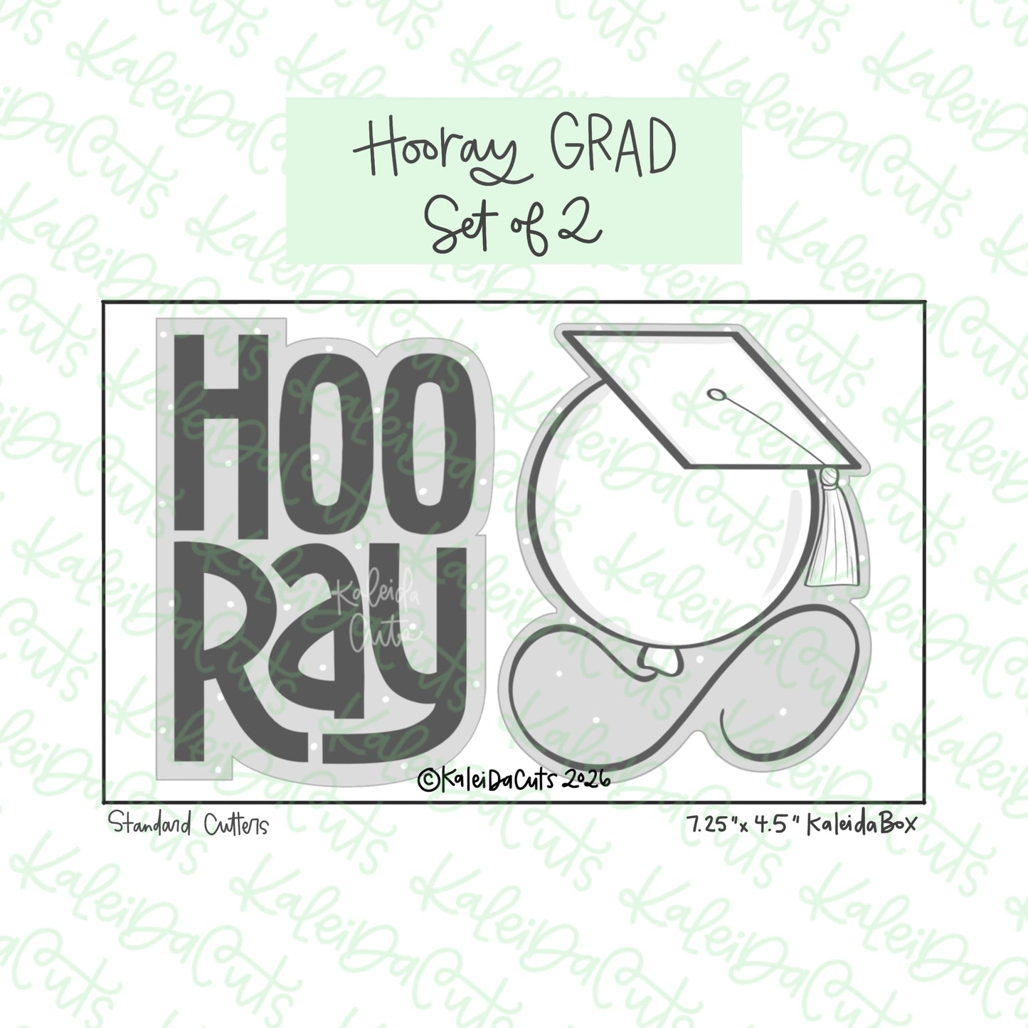 Hooray Grad Cookie Cutters Set of 2
