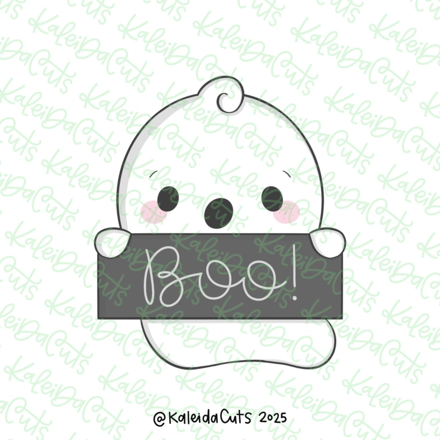 Ghost Boy Plaque Cookie Cutter