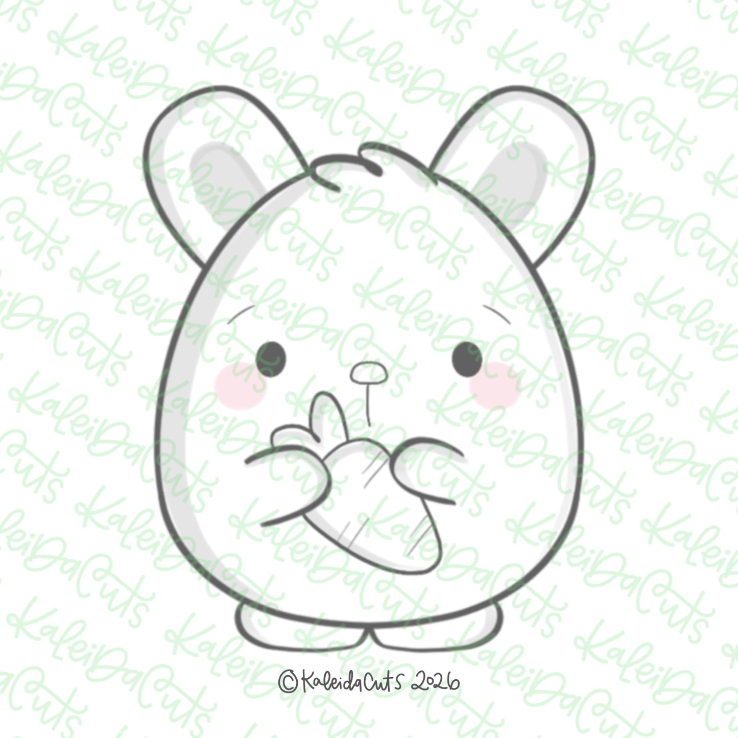 Cute Round Bunny Cookie Cutter