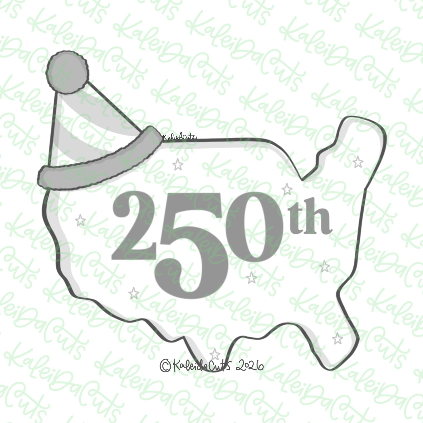 USA Birthday Hat Cookie Cutter