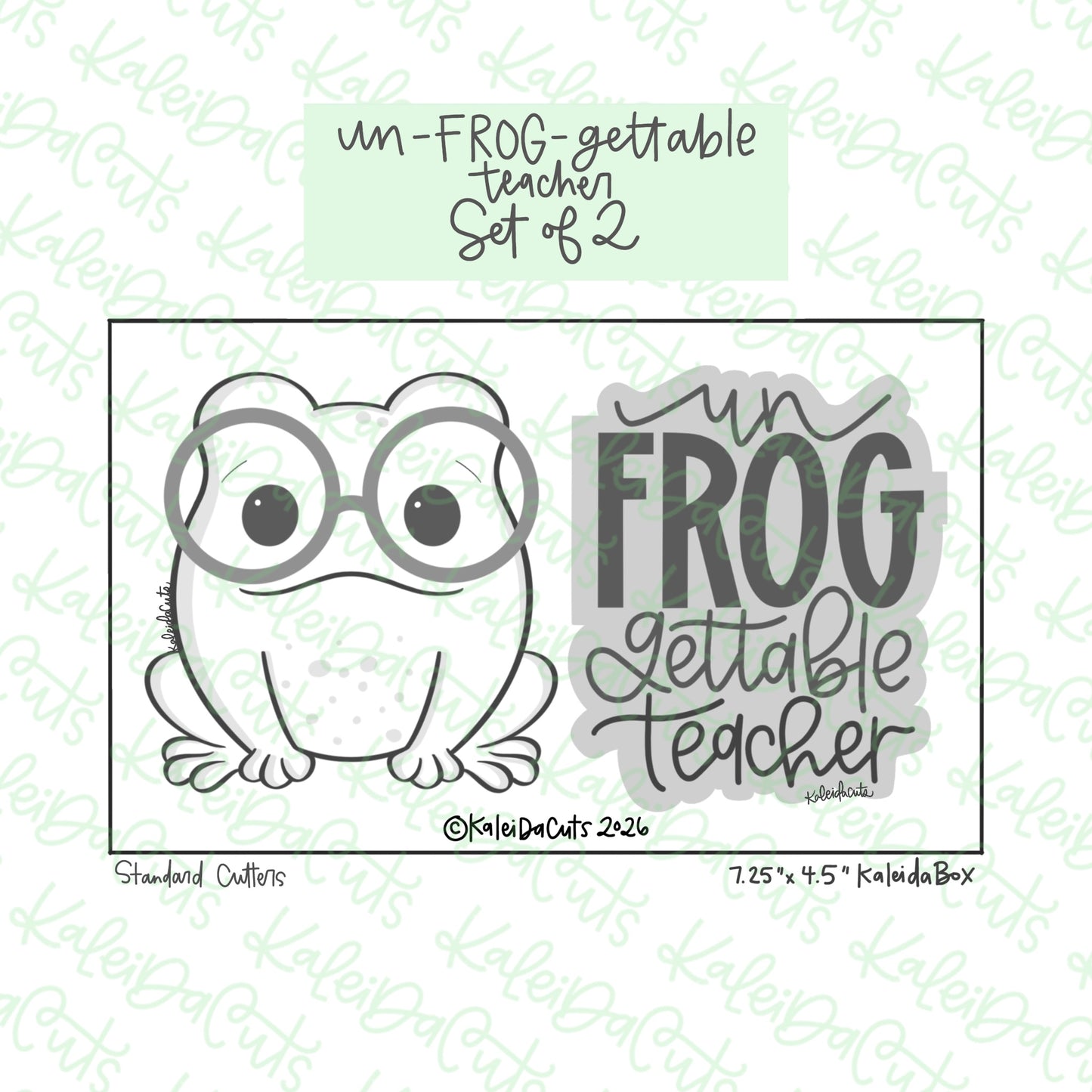 UnFrogGettable Teacher Cookie Cutters Set of 2