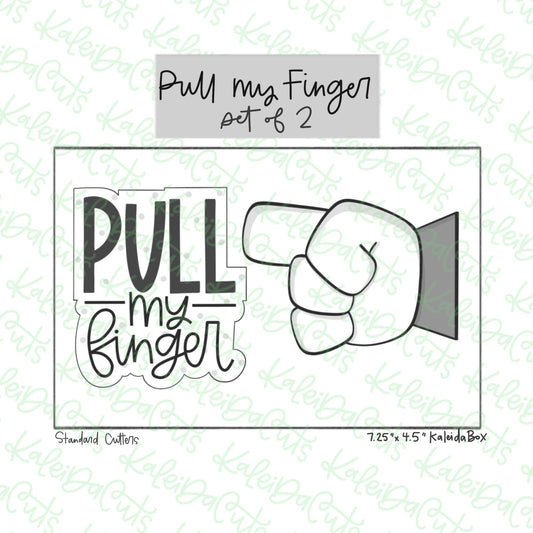 Pull My Finger Cookie Cutter Set of 2
