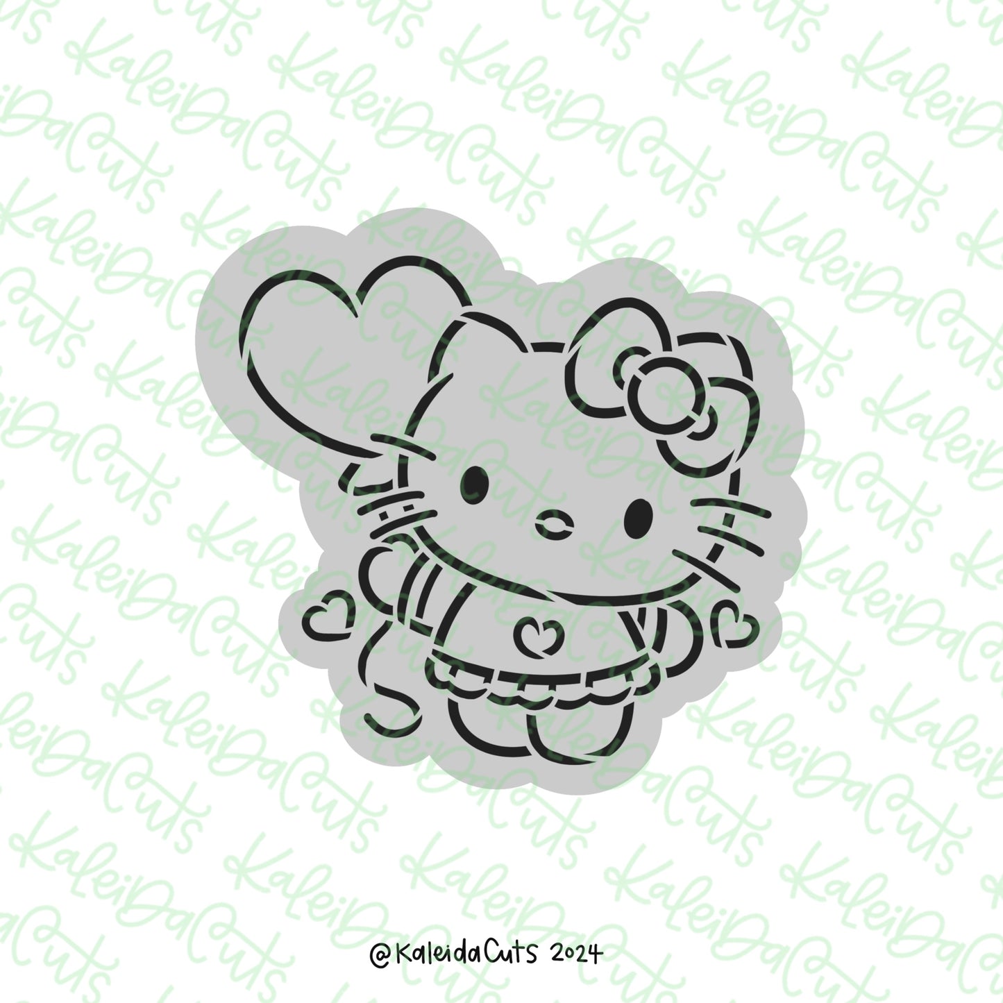 PYO Kitty Heart Balloon Cookie Cutter