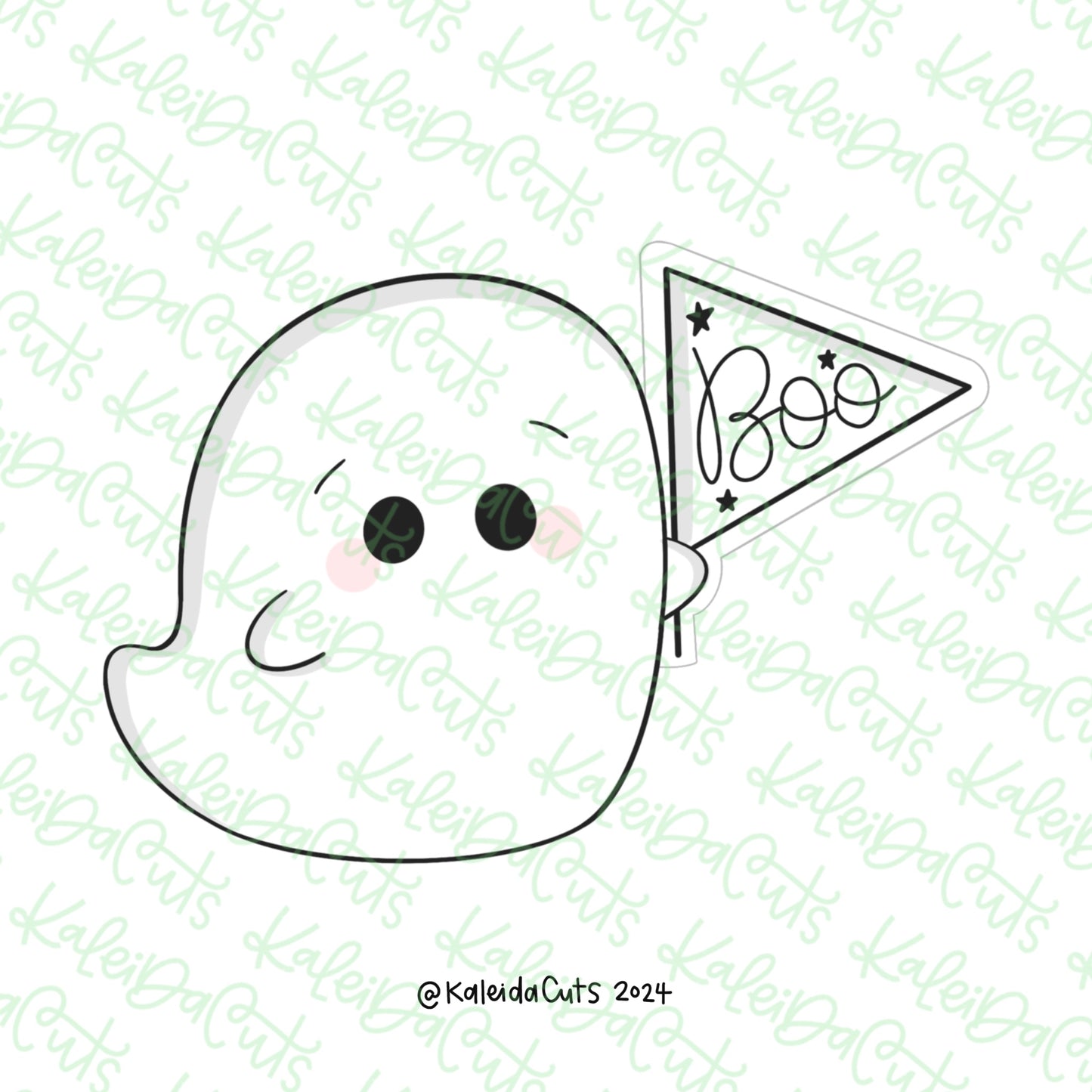 Ghost Pennant Cookie Cutter